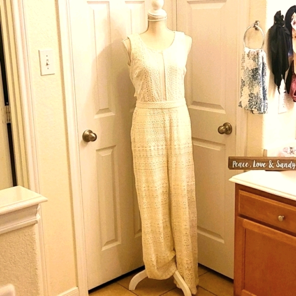 Gibson Latimer "S" Crochet Jumpsuit